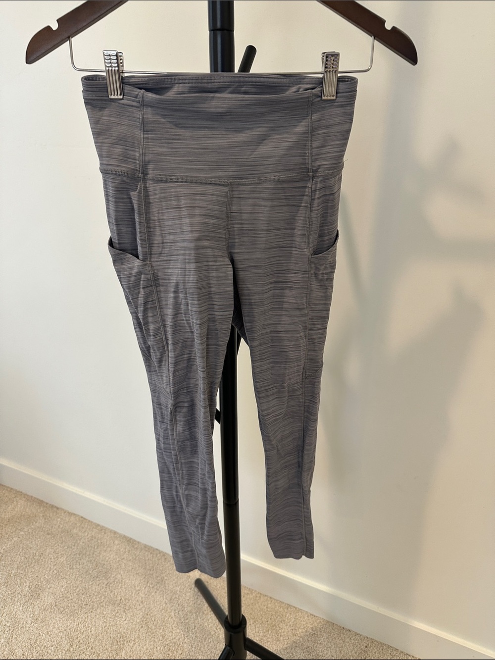 lululemon athletica Heathered Gray High-Rise Pocket Leggings